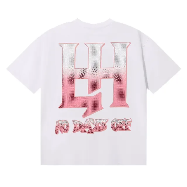 Graphic Print Rhinestone-Back Oversized T-Shirt 7