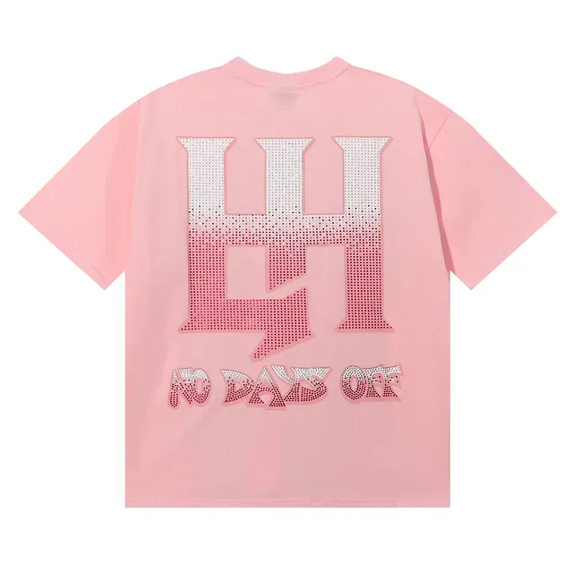 Graphic Print Rhinestone-Back Oversized T-Shirt 9