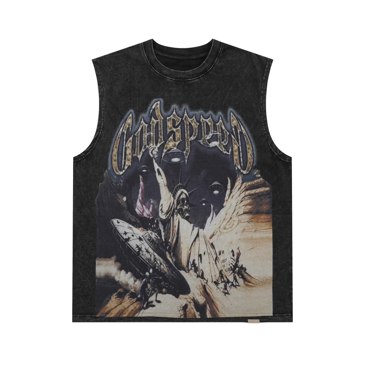 Graphic Print Sleeveless Vest Top 12