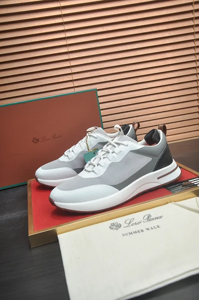 Gray and White Mesh Panel Lifestyle Sneaker 4