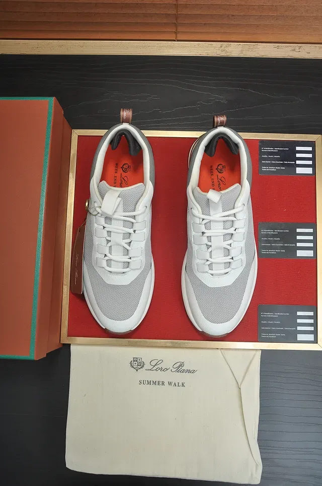 Gray and White Mesh Panel Lifestyle Sneaker 5
