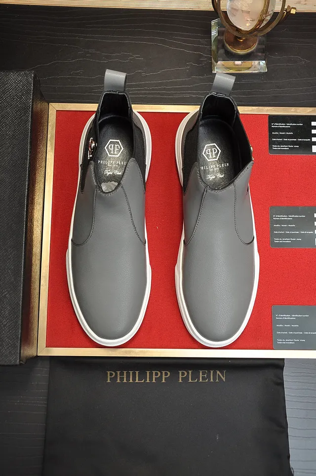 Gray Black Leather Upper Elastic Side Panel Chelsea Boots 8
