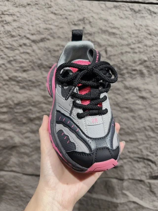 Gray Pink Oversized Sculpted Midsole Multi-Layered Sole Construction Chunky Sneakers 13