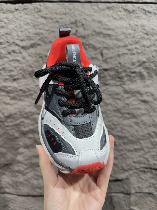 Gray Pink Oversized Sculpted Midsole Multi-Layered Sole Construction Chunky Sneakers 22