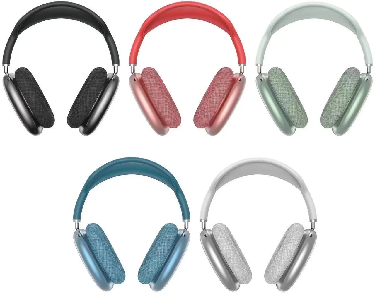 Green Gray Sleek Modern Translucent Glossy Earcups Over-ear Headphones 15