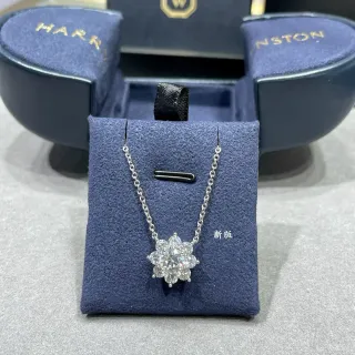 Harry Winston 花卉簇钻石吊坠项链
