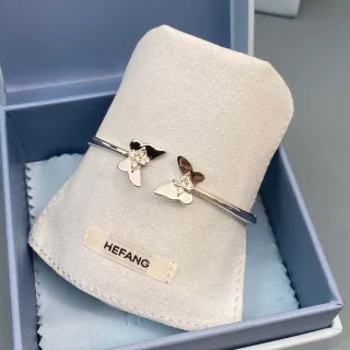 HEFANG Butterfly Pavé Crystal Stud Earrings