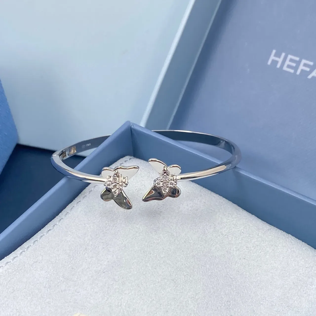 HEFANG Butterfly Pavé Crystal Stud Earrings 6