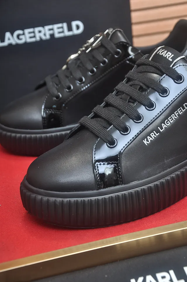 Karl Lagerfeld Black Platform Lifestyle Sneakers 2