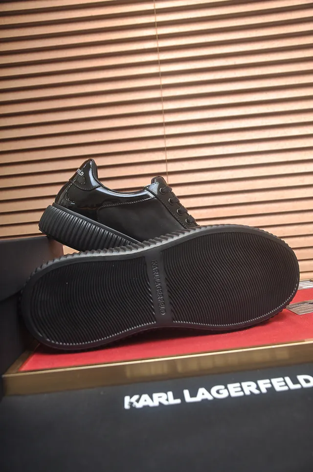 Karl Lagerfeld Black Platform Lifestyle Sneakers 3