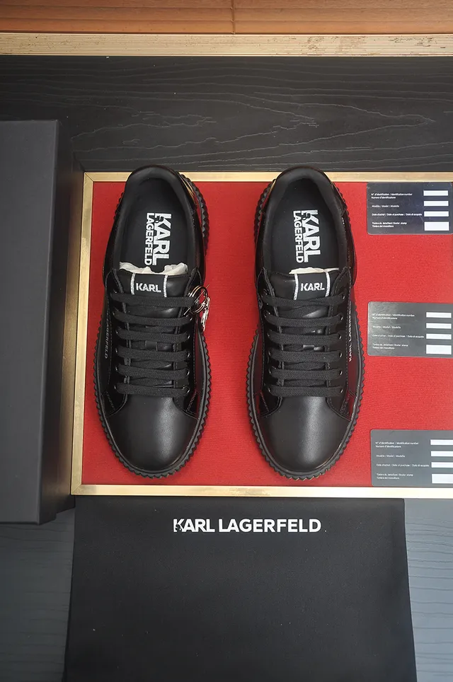 Karl Lagerfeld Black Platform Lifestyle Sneakers 5