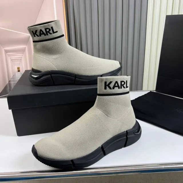 KARL Sock-Fit Knit Slip-On Lifestyle Sneakers 8