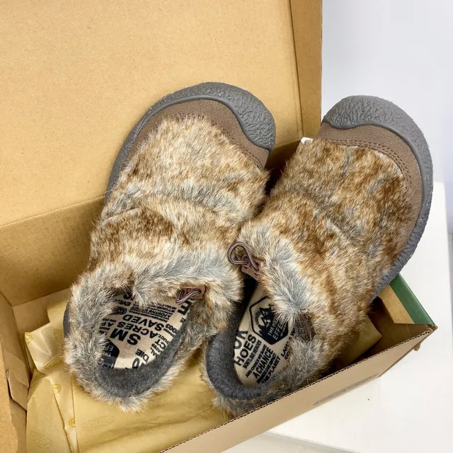 Keen Howser Beige Brown Slip-On Shearling-Lined Casual Shoes 3