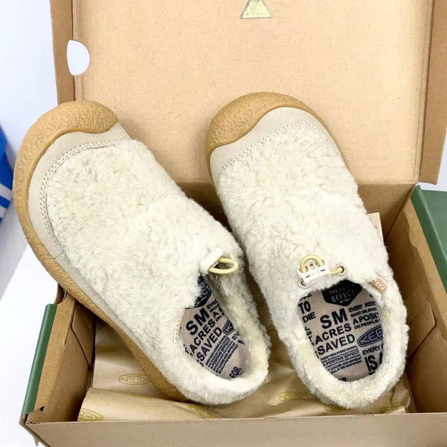 Keen Howser Beige Brown Slip-On Shearling-Lined Casual Shoes 15