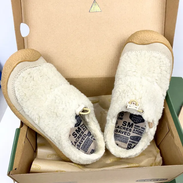 Keen Howser Beige Brown Slip-On Shearling-Lined Casual Shoes 16