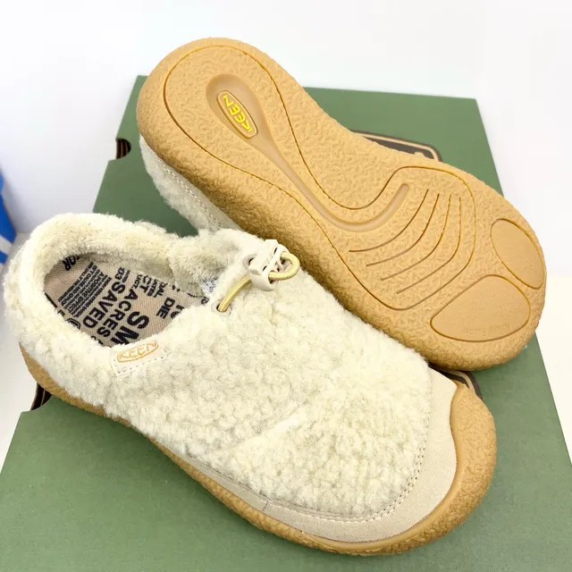 Keen Howser Beige Brown Slip-On Shearling-Lined Casual Shoes 19
