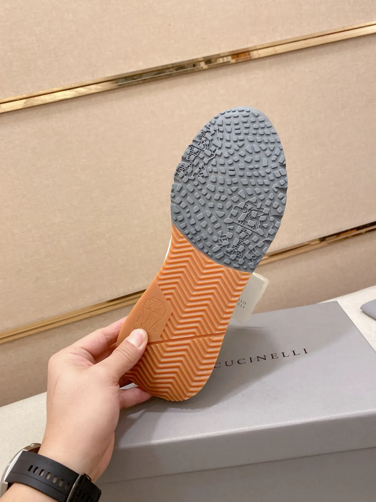 Light Gray Perforated Mesh and Suede Lifestyle Sneaker 2