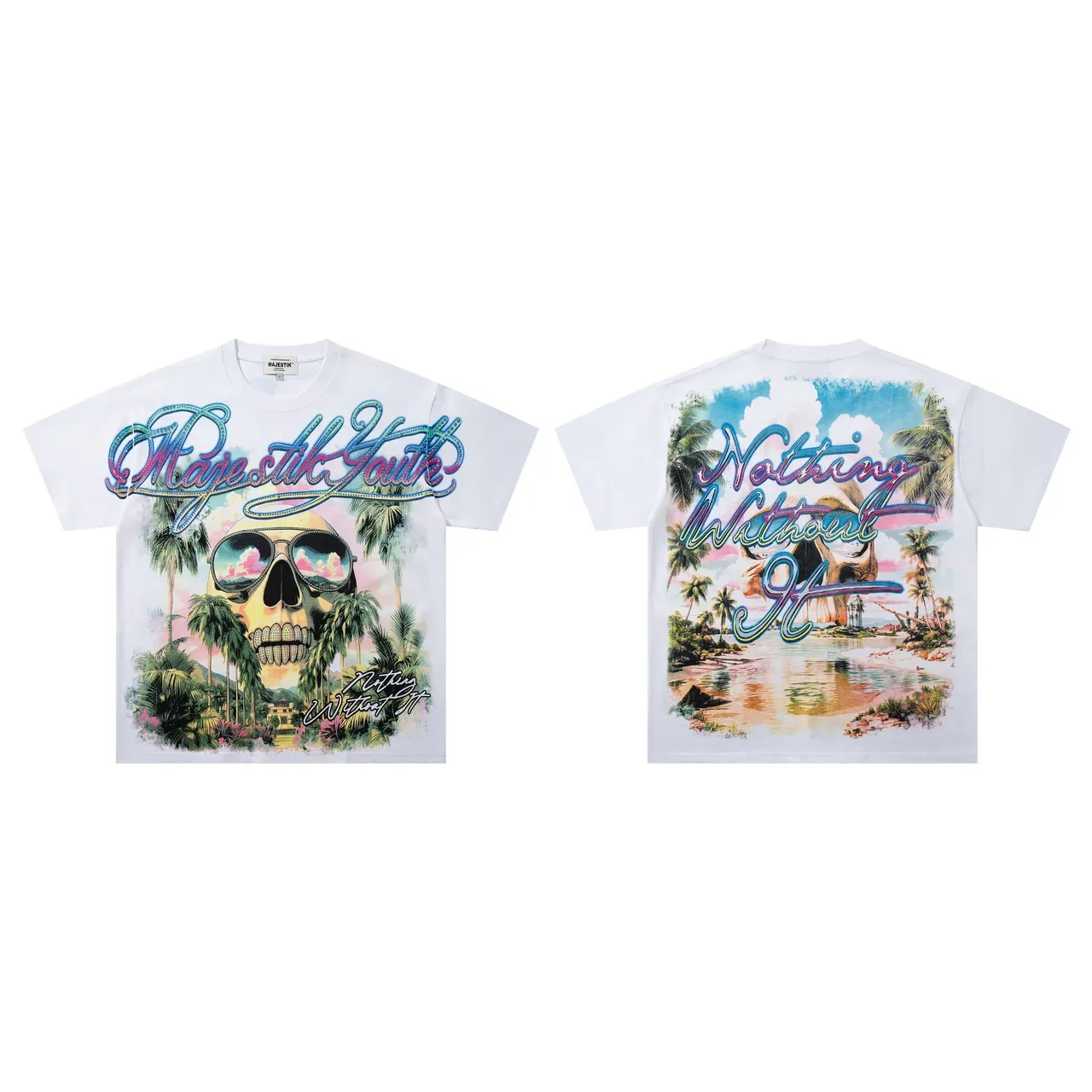 MAJESTIK Graphic-Print Oversized T-Shirt 2