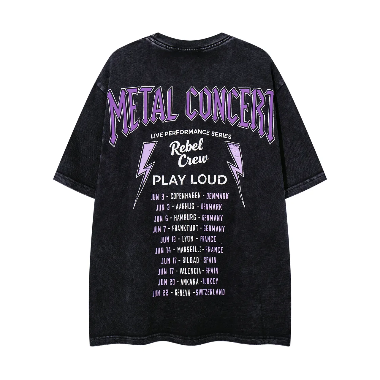 Majestik Metal Concert Tour Graphic Oversized T-Shirt 2