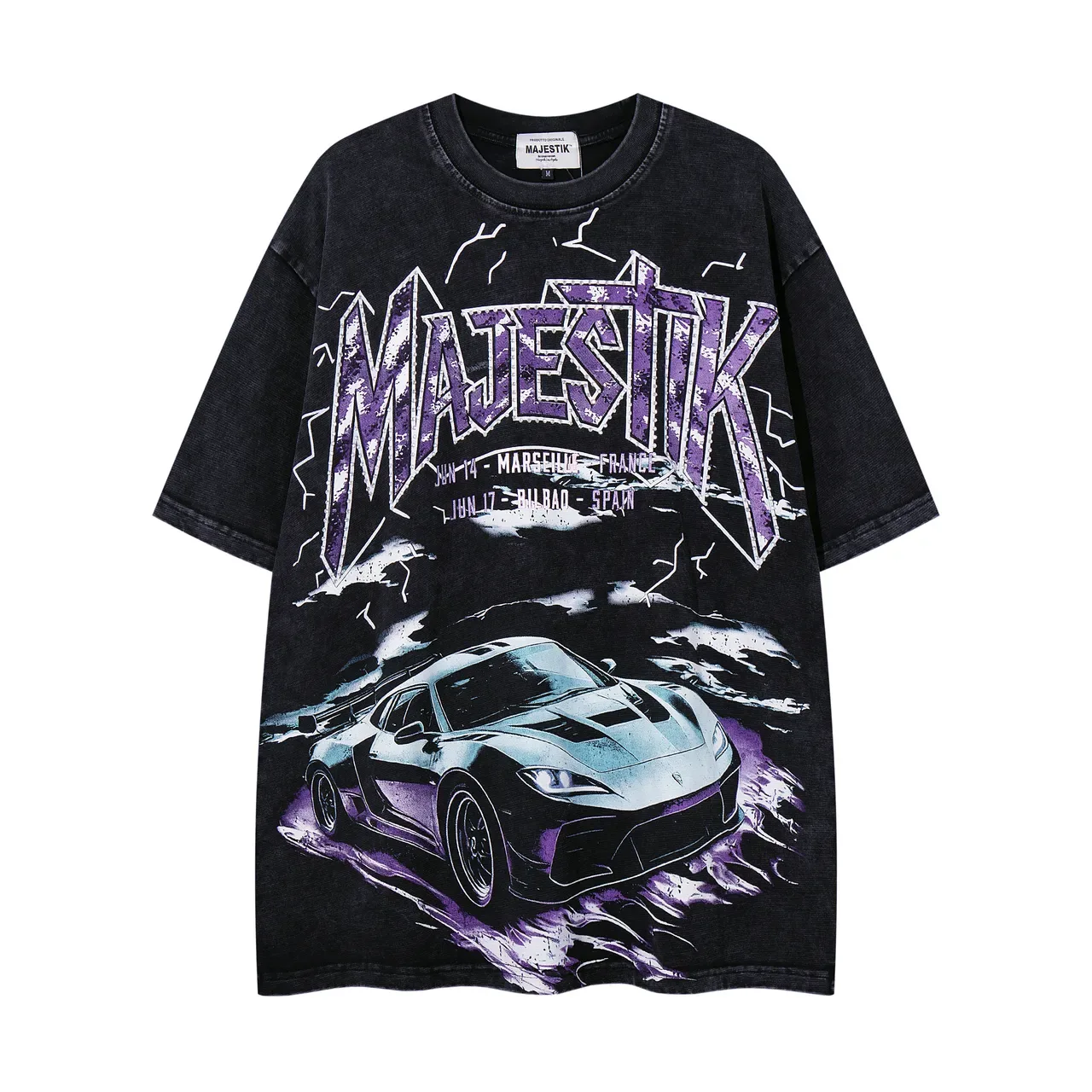 Majestik Metal Concert Tour Graphic Oversized T-Shirt 3