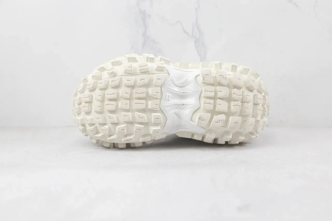 Monochrome White Mesh and Synthetic Chunky Silhouette Sneaker 8