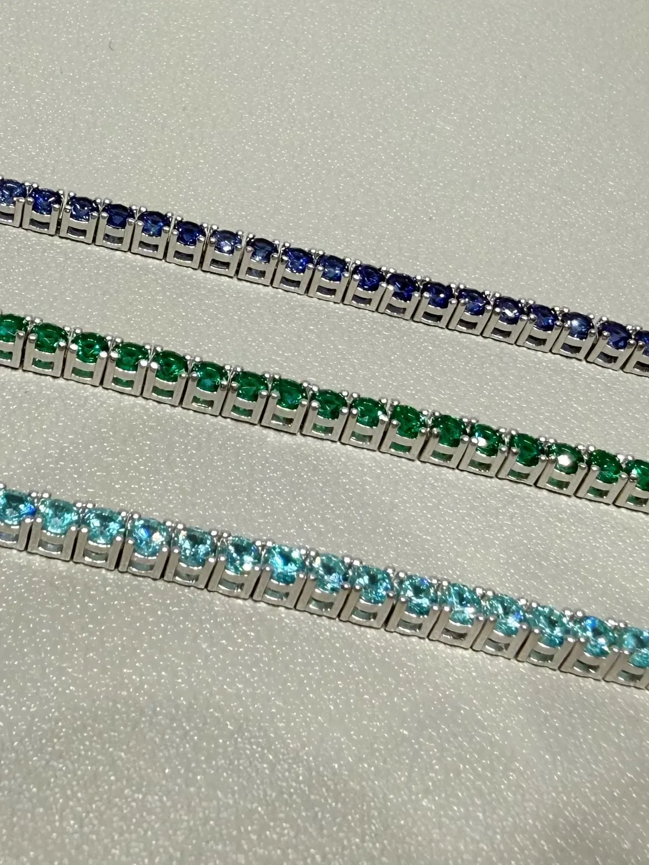 Multi-Stone Round Blue Gemstone Channel-Set Ring 5