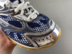 Navy and Silver Metallic Cage Overlay Sneaker 2