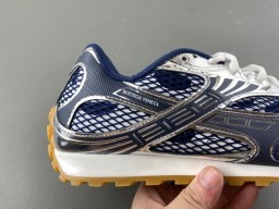 Navy and Silver Metallic Cage Overlay Sneaker 3