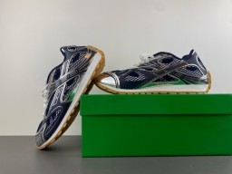 Navy and Silver Metallic Cage Overlay Sneaker 14