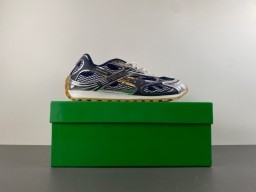 Navy and Silver Metallic Cage Overlay Sneaker 15