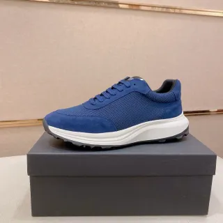 Sneaker Lifestyle de Malla y Ante Navy y Blanco