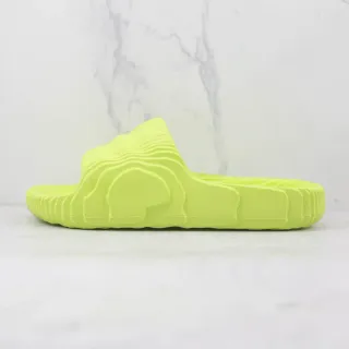 Neon Lime Green Molded Ribbed Slipper