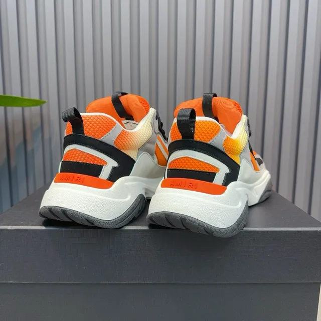 Orange Gray Black White Chunky Sneakers 3