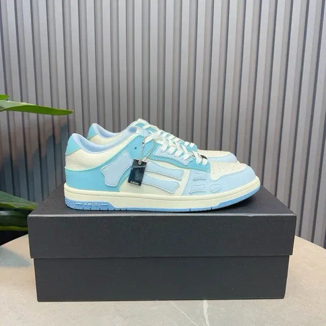 Pastel Blue and Cream Geometric Overlay Lifestyle Sneakers 2