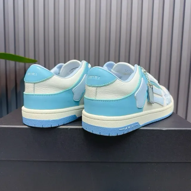 Pastel Blue and Cream Geometric Overlay Lifestyle Sneakers 3