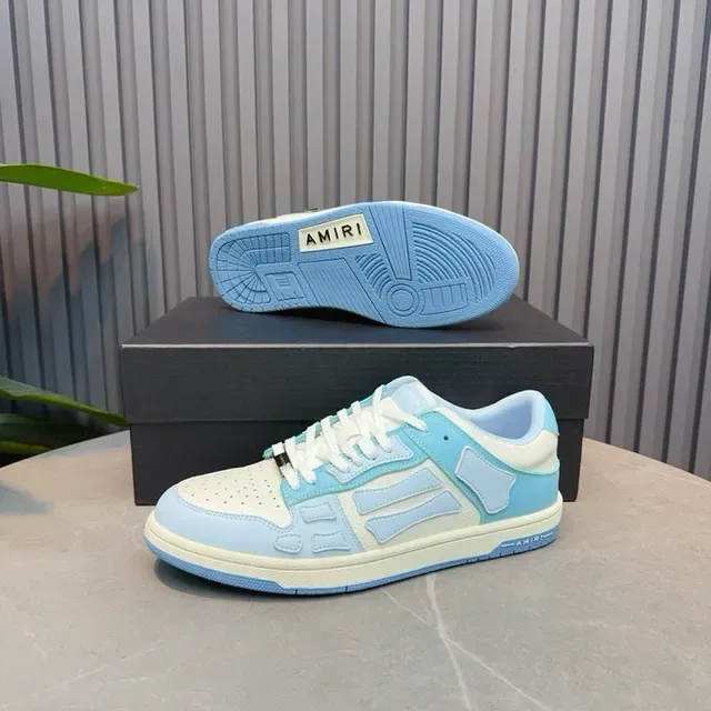 Pastel Blue and Cream Geometric Overlay Lifestyle Sneakers 5