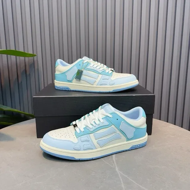 Pastel Blue and Cream Geometric Overlay Lifestyle Sneakers 6