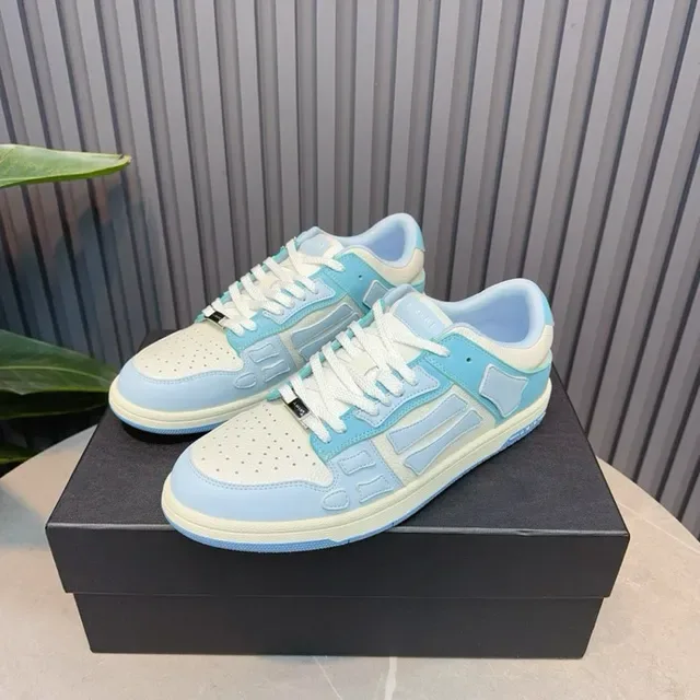 Pastel Blue and Cream Geometric Overlay Lifestyle Sneakers 8
