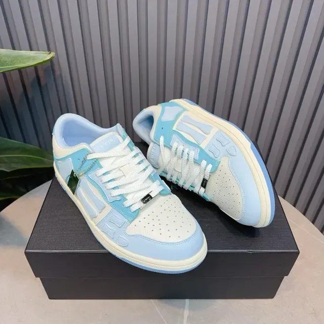 Pastel Blue and Cream Geometric Overlay Lifestyle Sneakers 9