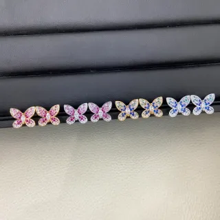 Pavé Crystal Butterfly Stud Earrings