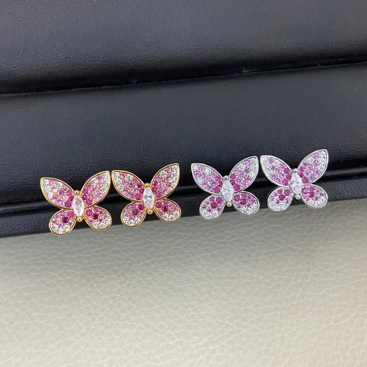 Pavé Crystal Butterfly Stud Earrings 4