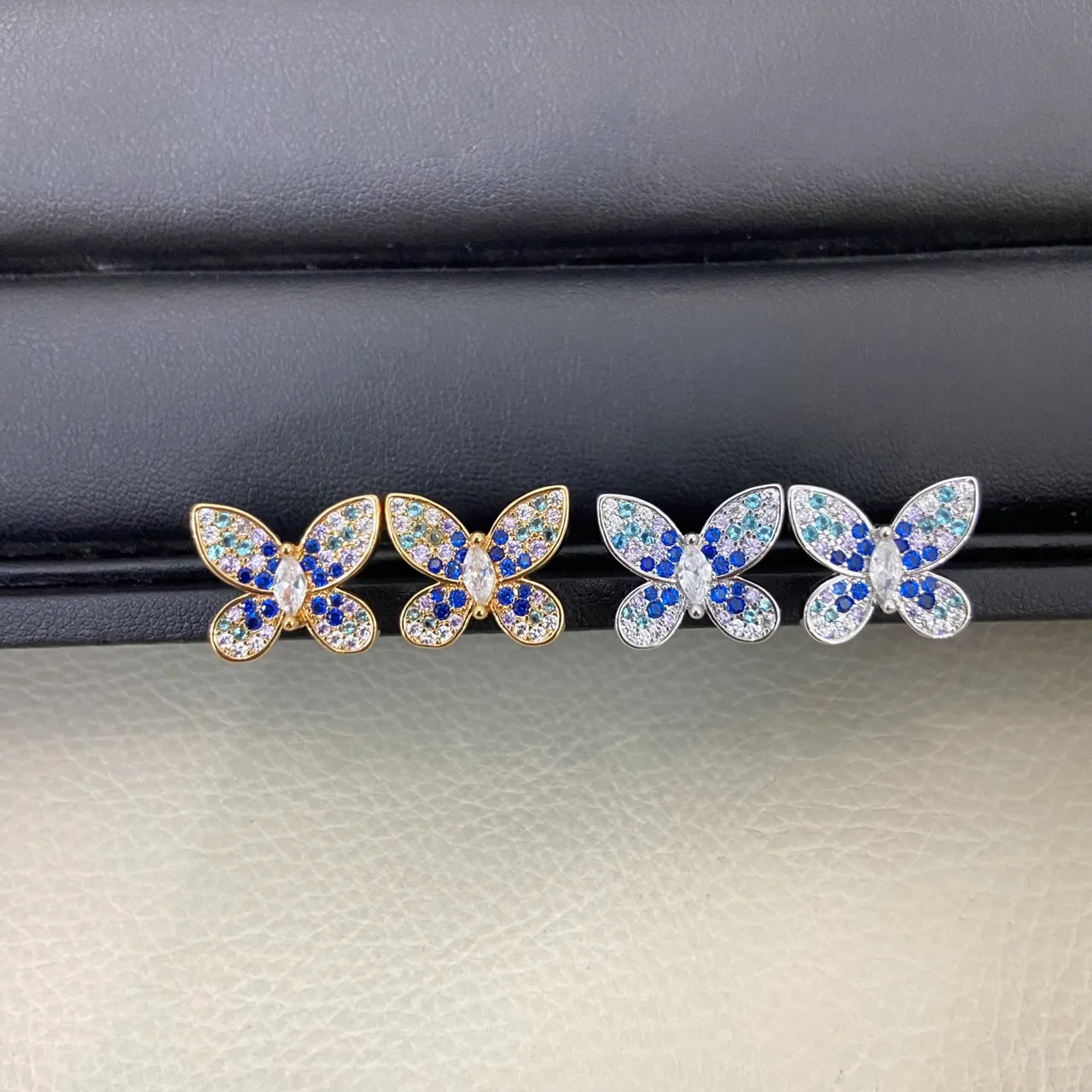 Pavé Crystal Butterfly Stud Earrings 5