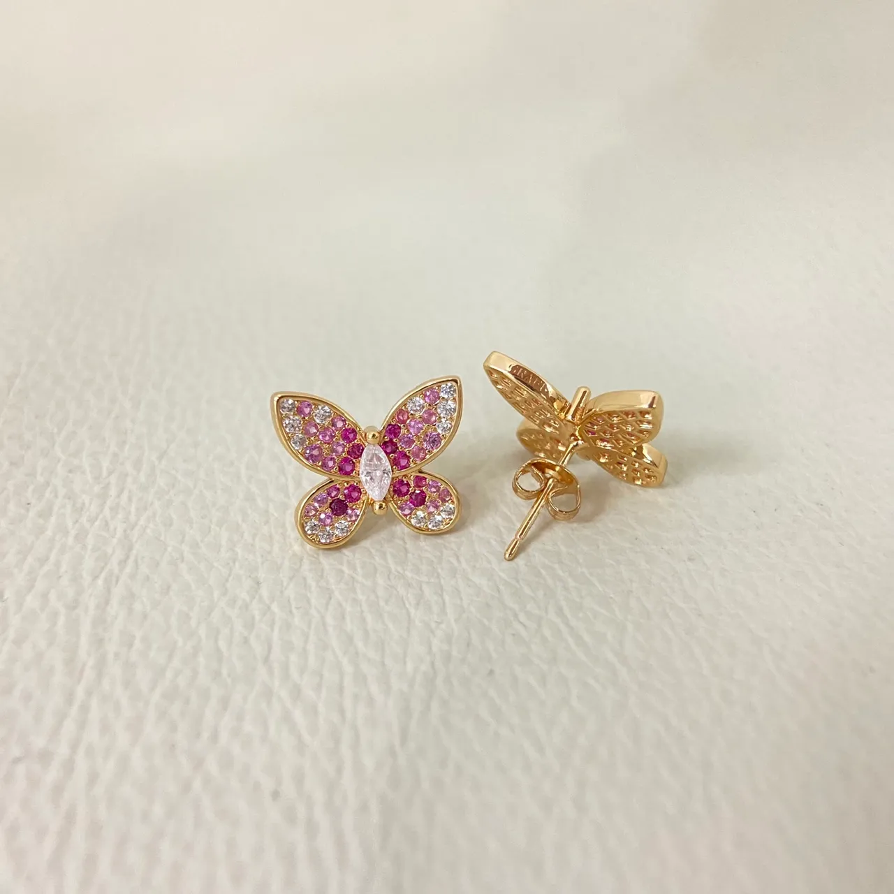 Pavé Crystal Butterfly Stud Earrings 6