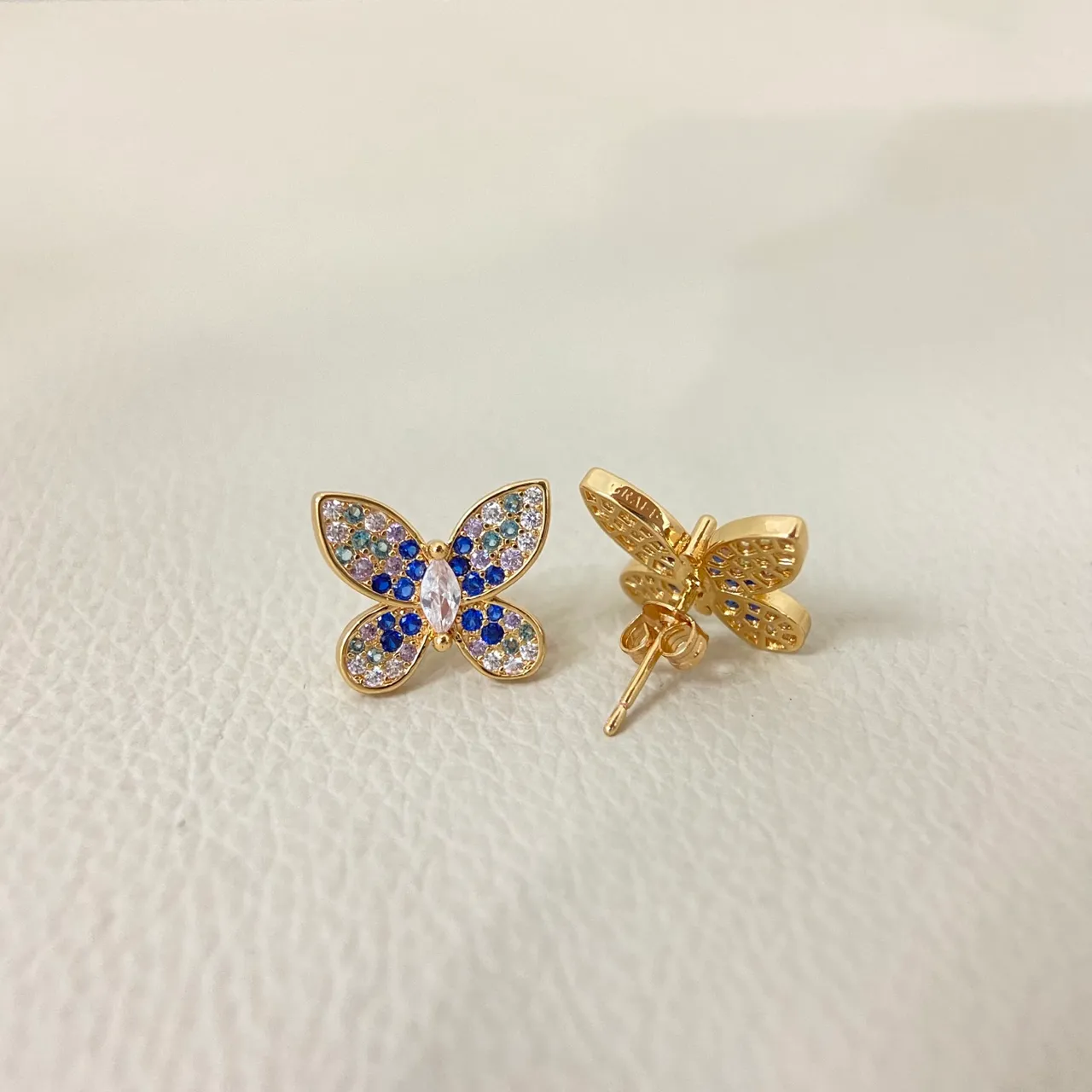 Pavé Crystal Butterfly Stud Earrings 7