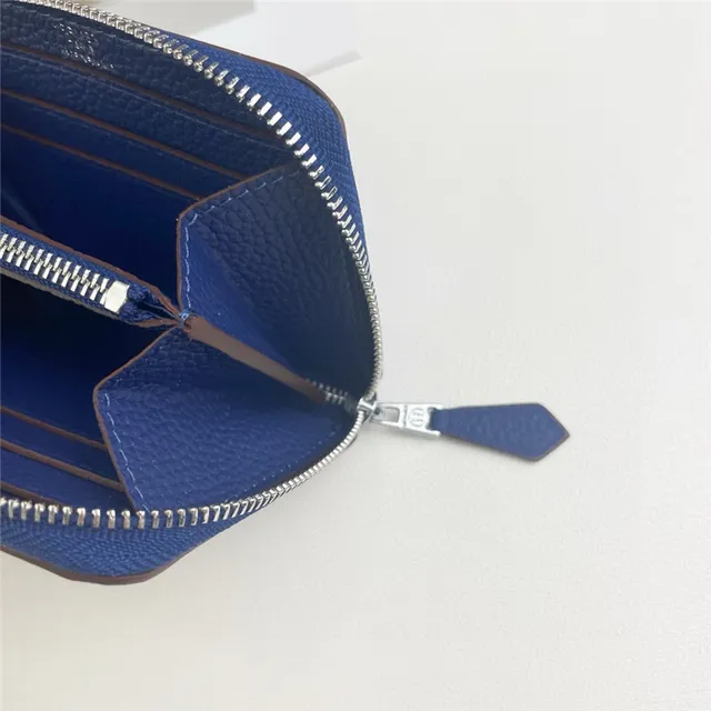 Pebbled Leather Perforated Logo Zip-Around Wallet 2