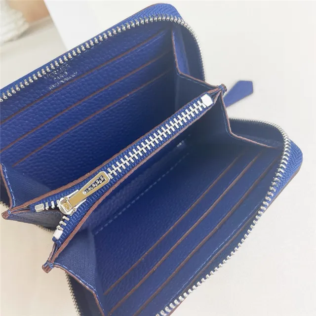 Pebbled Leather Perforated Logo Zip-Around Wallet 3