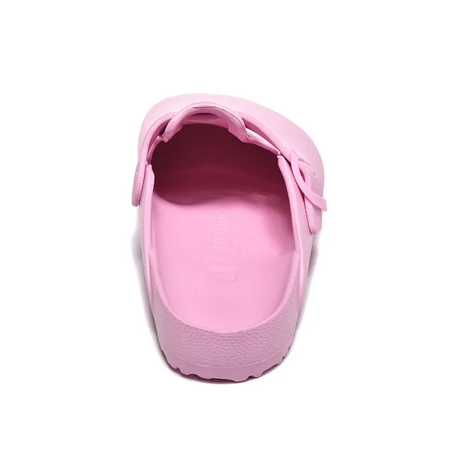 Pink Molded EVA-Like Construction Single-Buckle Strap Clog 4