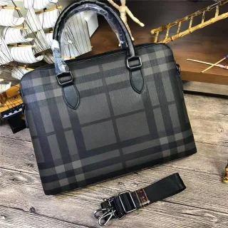Plaid-Print Structured Top-Handle Boston Bag