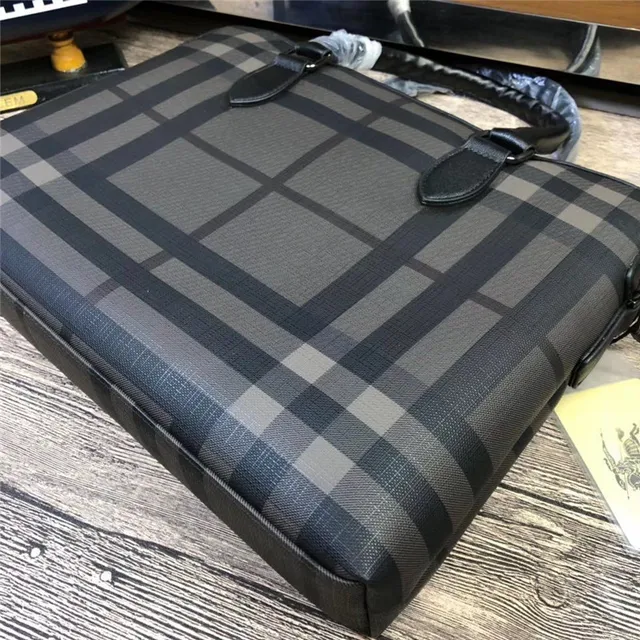 Plaid-Print Structured Top-Handle Boston Bag 12