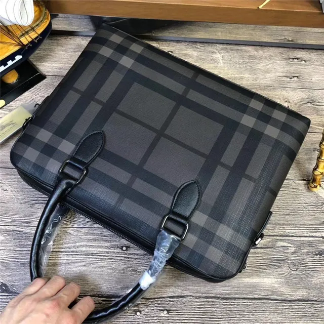 Plaid-Print Structured Top-Handle Boston Bag 18